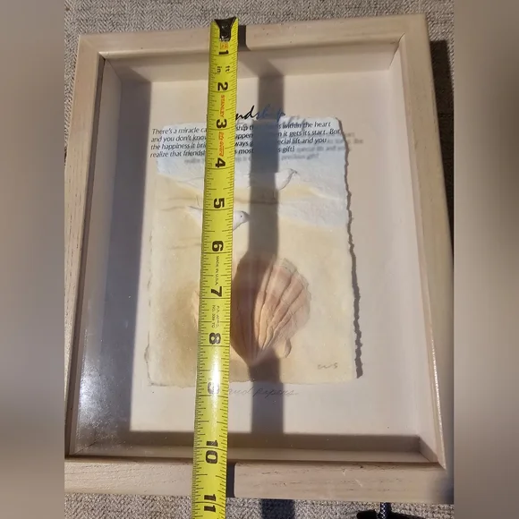 Vtg Figi Graphics Sand Piper Handmade Paper Shadow Box WS Seashell Beach FRIENDS - Picture 10 of 12